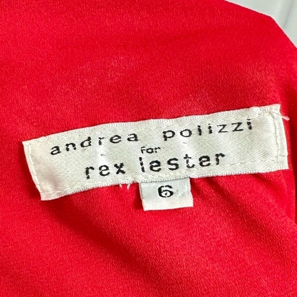 Vintage Andrea Polizzi for Rex Lester floral red mini dress size 6 - Picture 10 of 10